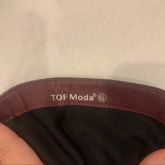 Maroon red lace back boots - Picture 5 of 6